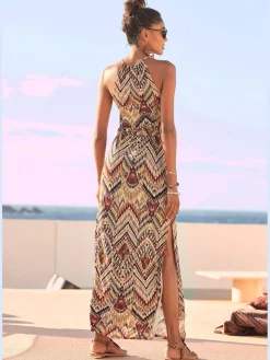 LASCANA Robes<Robe longue bretelles fines, à nouer sur le côté