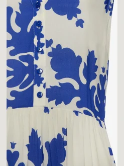 Vivance Robes<Robe longue col v à bordure