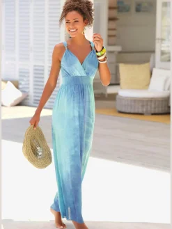 LASCANA Robes<Robe longue col v chevauchant