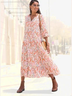 LASCANA Robes<Robe longue encolure en v