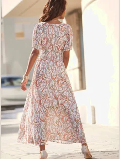 LASCANA Robes<Robe longue encolure en v dégagée