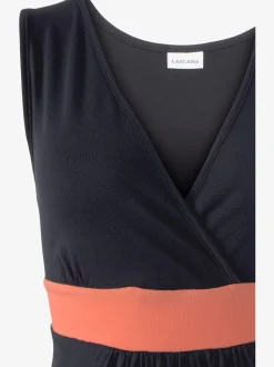 LASCANA Robes<Robe longue encolure en v aspect superposé