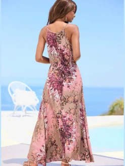 LASCANA Robes<Robe longue encolure légèrement froncée devant