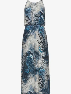 LASCANA Robes<Robe longue encolure ronde légèrement froncée