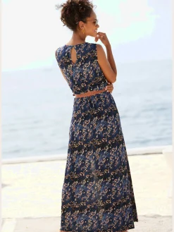 Vivance Robes<Robe longue encolure ronde