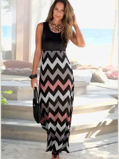 LASCANA Robes<Robe longue encolure ronde