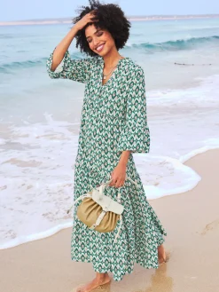 Linea Tesini Robes<Robe longue qualité tissée