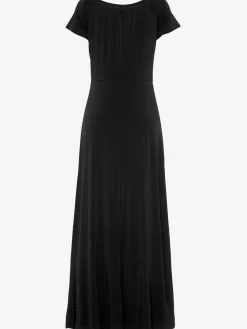 LASCANA Robes<Robe longue robe carmen à manches courtes, jambes fendues