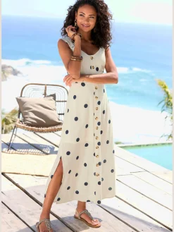 LASCANA Robes<Robe longue robe d'été à encolure ronde