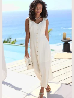 LASCANA Robes<Robe longue robe d'été imprimé avec encolure en v devant