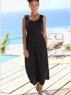 LASCANA Robes<Robe longue robe d'été imprimé avec encolure en v devant