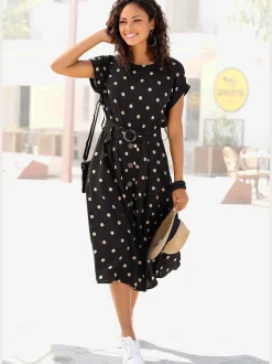 LASCANA Robes<Robe mi-longue encolure haute