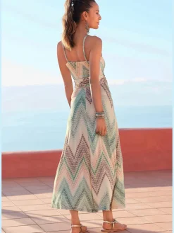 LASCANA Robes<Robe mi-longue encolure ronde