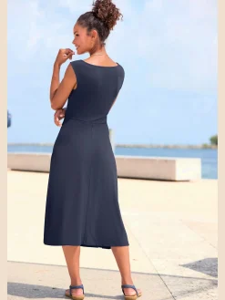 LASCANA Robes<Robe mi-longue encolure ronde