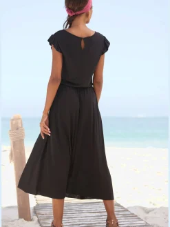 Beachtime Robes<Robe mi-longue encolure ronde