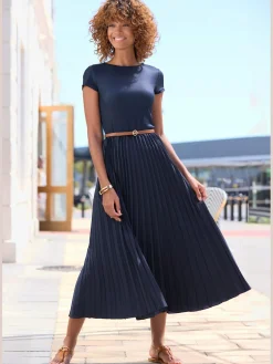 LASCANA Robes<Robe mi-longue encolure ronde