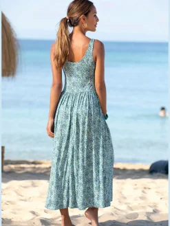 Vivance Robes<Robe mi-longue larges bretelles