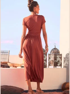 LASCANA Robes<Robe mi-longue minirobe avec glissière devant