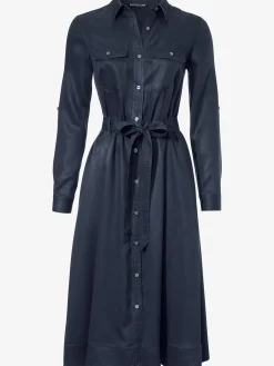 Linea Tesini Robes<Robe tissée ceinture à nouer