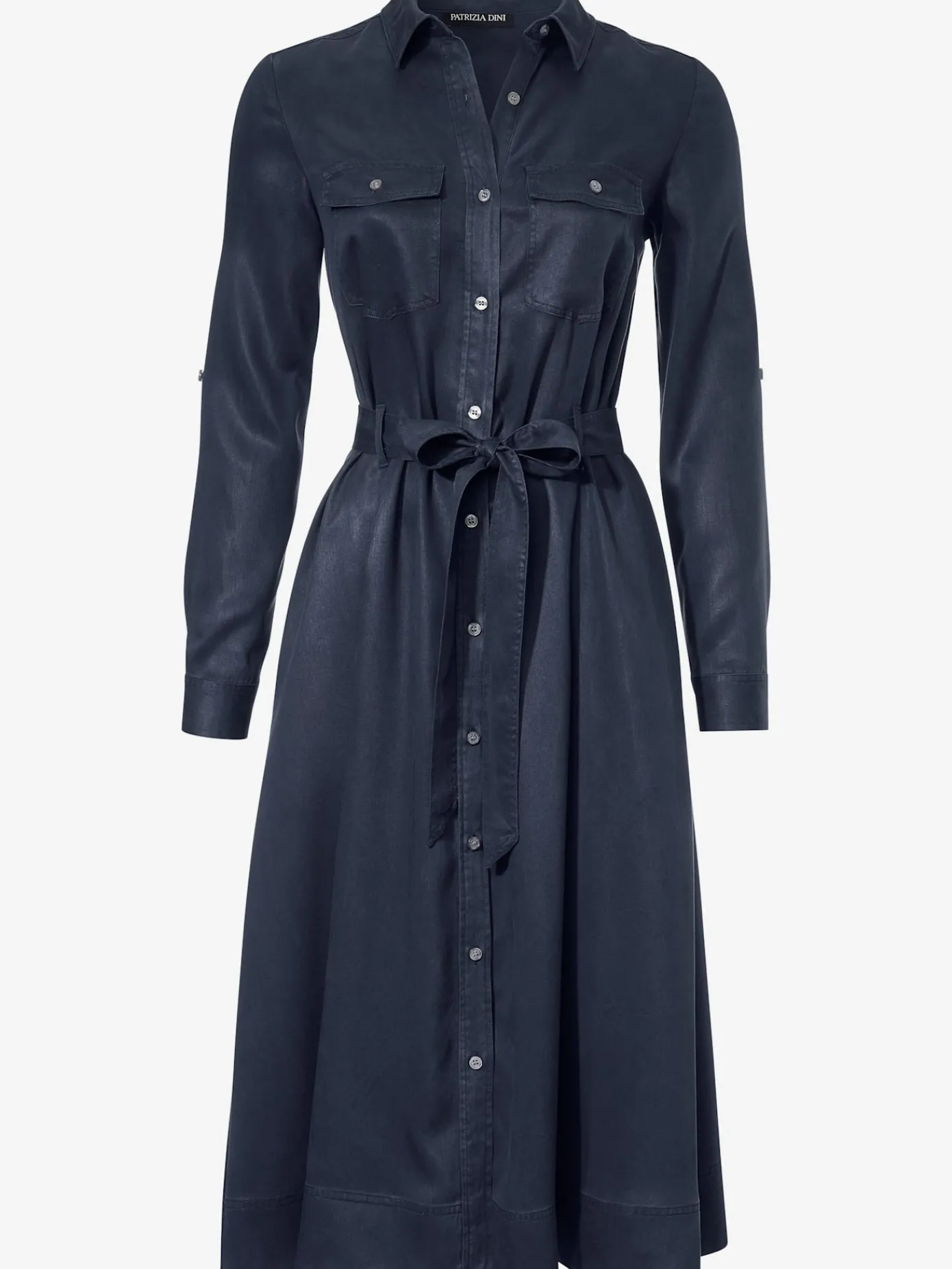 Linea Tesini Robes<Robe tissée ceinture à nouer