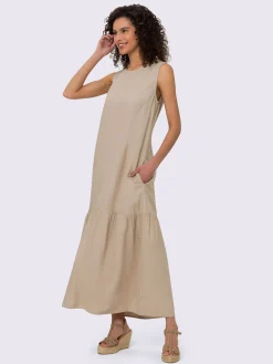 Linea Tesini Robes<Robe tissée patte de boutonnage au dos