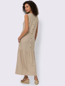 Linea Tesini Robes<Robe tissée patte de boutonnage au dos