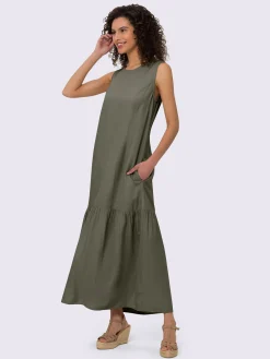 Linea Tesini Robes<Robe tissée patte de boutonnage au dos