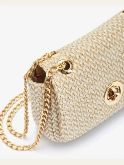 Vivance Maroquinerie<Sac en bandoulière petite poche intérieure avec glissière en imitation raphia