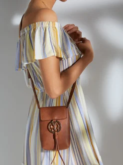 LASCANA Maroquinerie<Sac en bandoulière pochette pour téléphone tendance avec détails couleur or