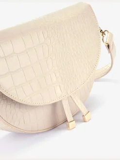 Vivance Maroquinerie<Sac en bandoulière sac à main imitation croco tendance aux détails couleur or