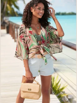 Vivance Maroquinerie<Sac en bandoulière sac à main élégant avec détails couleur or et petite poche intérieure