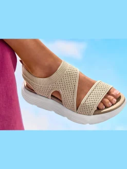LASCANA Sandales<Sandales chaussures en textile, chaussures en tissu – légères et aérées – idéales pour l'été