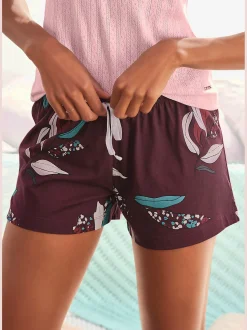 s.Oliver Pyjamas<Short de pyjama élégant short de nuit avec motif sur toute la surface