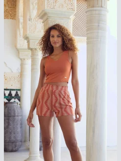 LASCANA Pyjamas<Short de pyjama short avec imprimé palmiers graphique