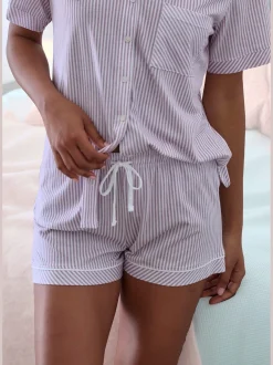 s.Oliver Pyjamas<Short de pyjama short de nuit avec détails contrastés