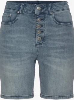 Buffalo Shorts Et Bermudas|Mode De Plage<Short en jean taille haute avec patte de boutonnage tendance devant