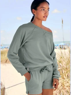 LASCANA Shorts Et Bermudas|Pantalons<Short en matière sweat short d'intérieur avec logo brodé