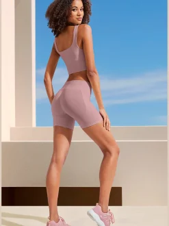 LASCANA Shorts Et Bermudas<Short technique short sans coutures avec structure côtelée et effet moulant