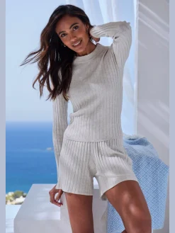 French Connection Shorts Et Bermudas|Pantalons<Shorts short en tricot côtelé