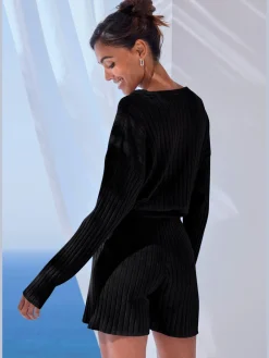 French Connection Shorts Et Bermudas|Pantalons<Shorts short en tricot côtelé