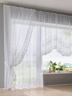 helline home Rideaux Et Stores<Store décoratif joli tissu jacquard