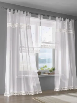 helline home Rideaux Et Stores<Store-bateau matière semi-transparente