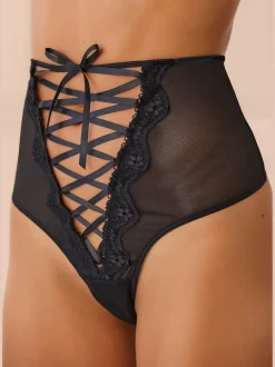 petite fleur gold Strings|Culottes<String taille haute sexy de