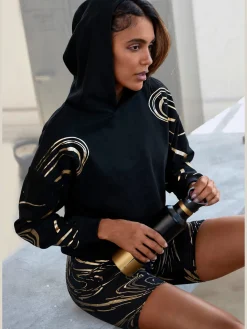 LASCANA ACTIVE Tenues De Détente|Pulls<Sweat à capuche au motif abstrait