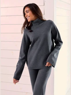 Elbsand Tenues De Détente|Pulls<Sweater sweatshirt en tricot doux et élastique