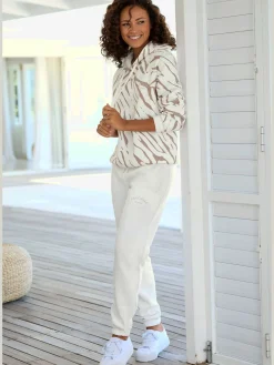 LASCANA Tenues De Détente|Pulls<Sweatshirt à capuche avec motif zèbre