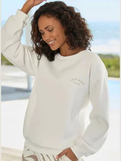 LASCANA Tenues De Détente|Pulls<Sweatshirt avec logo brodé