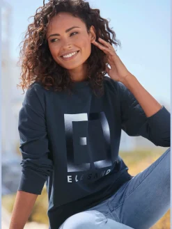 Elbsand Tenues De Détente|Pulls<Sweat-shirt encolure ronde avec bords-côtes