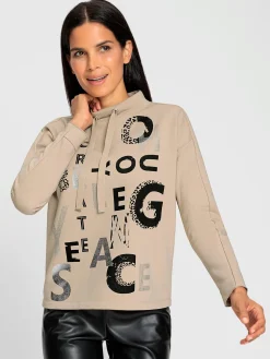 Rick Cardona Tenues De Détente|Pulls<Sweatshirt imprimé feuille brillant