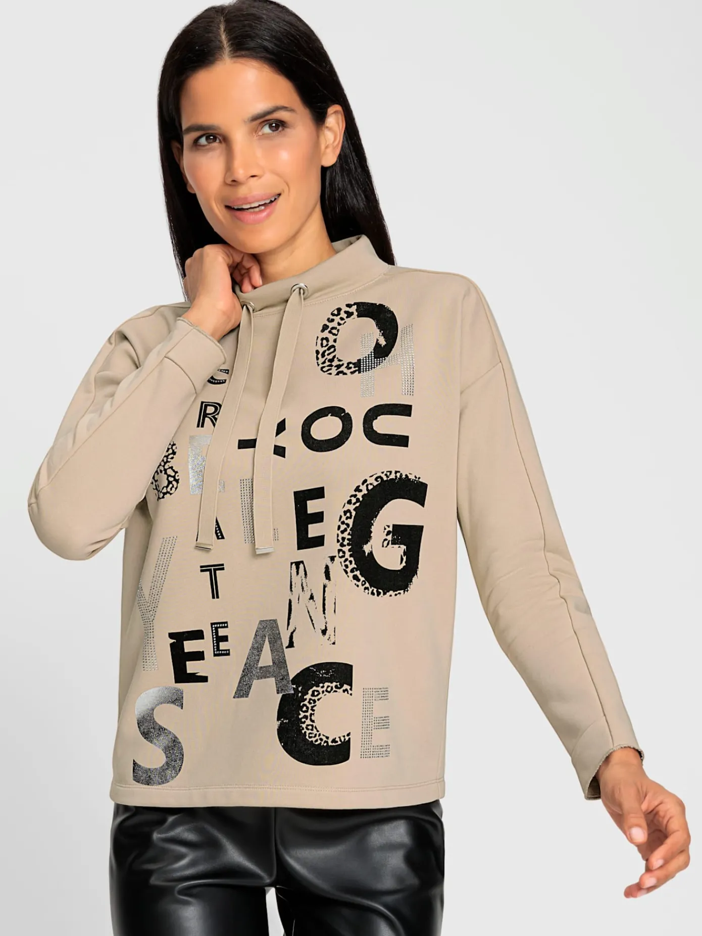 Rick Cardona Tenues De Détente|Pulls<Sweatshirt imprimé feuille brillant